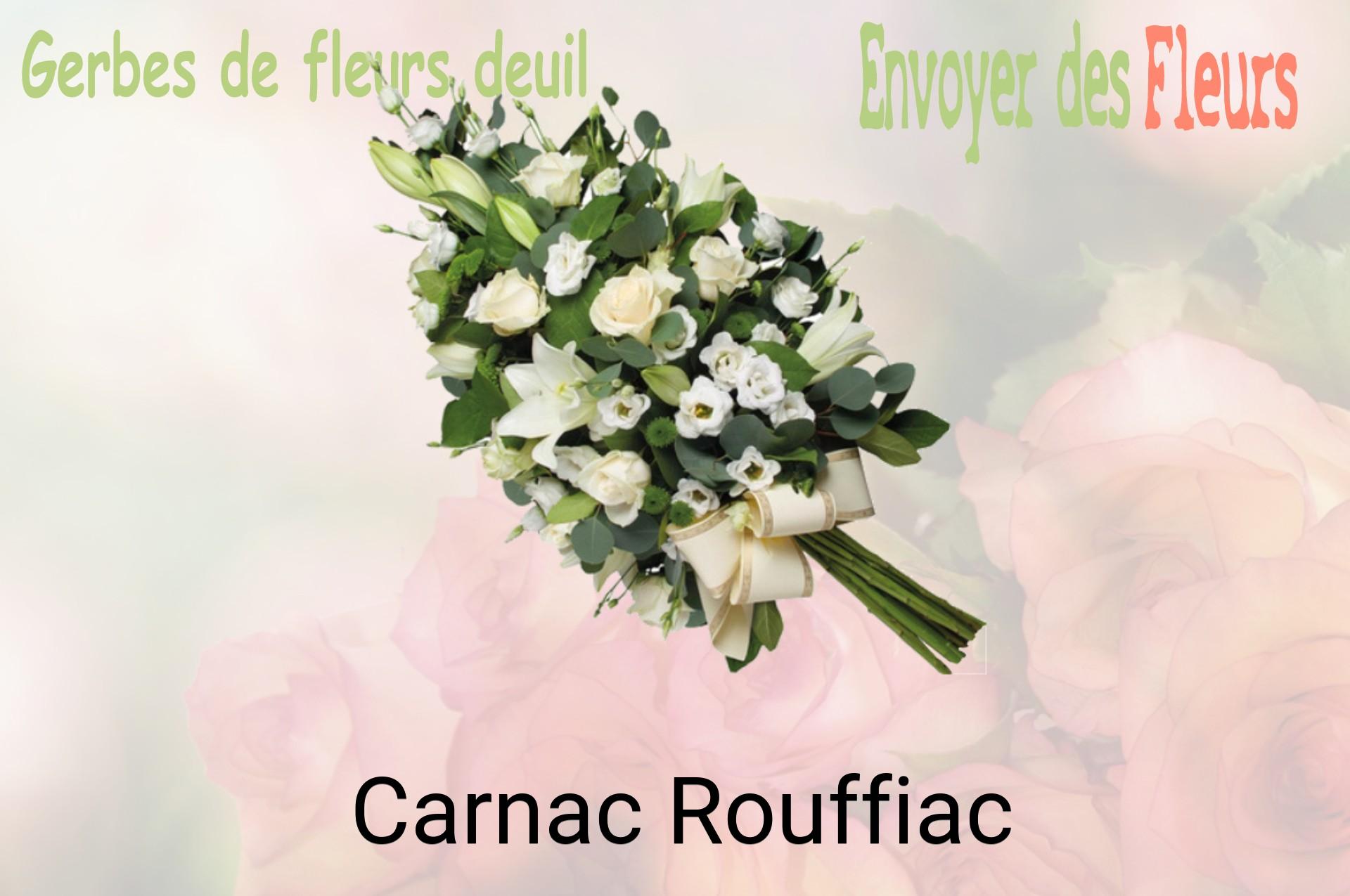 Gerbe de fleurs de deuil livrée à Carnac-Rouffiac